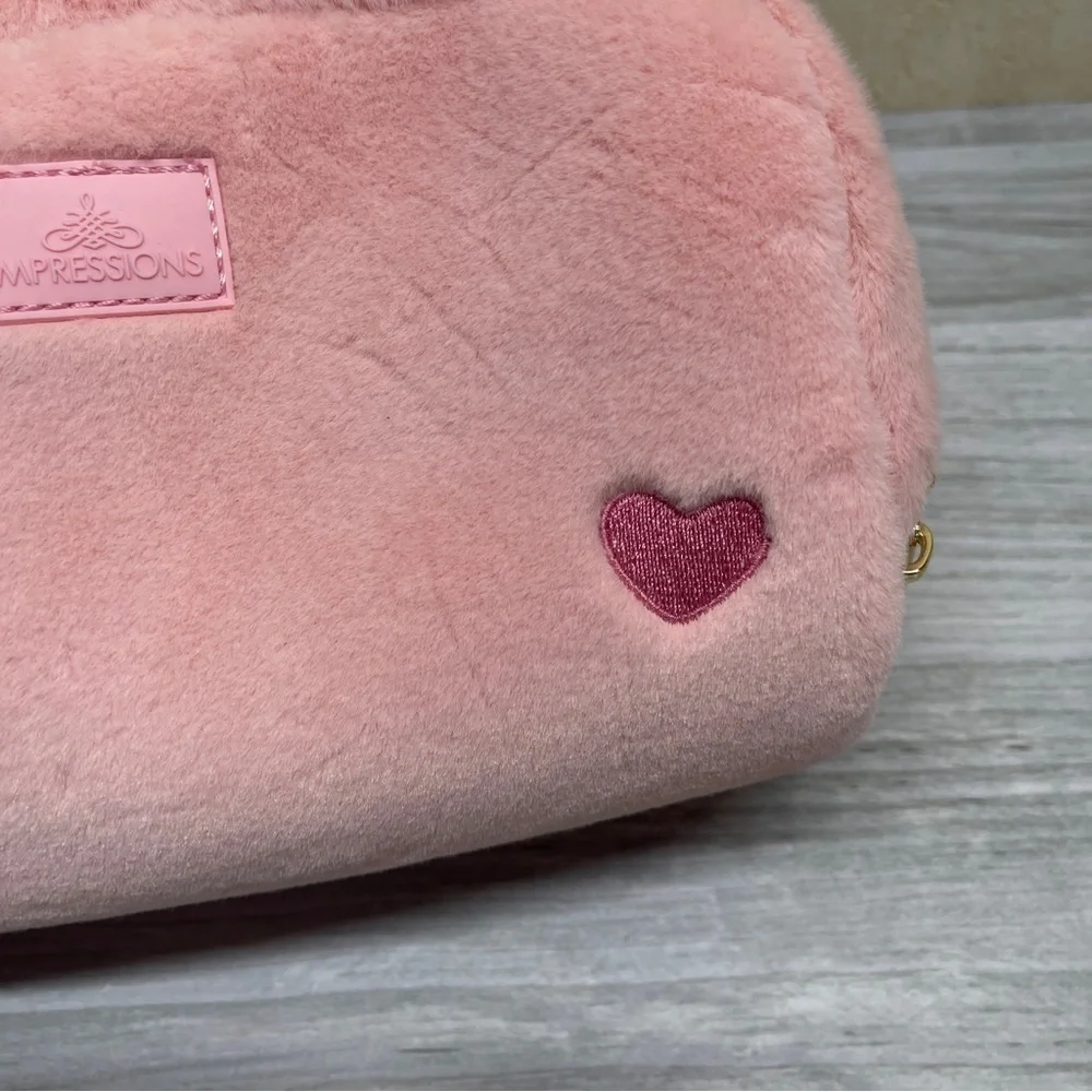 Impressions Care Bears Pink Plush Unfold Travel Makeup Cosmetic Zip Pouch New